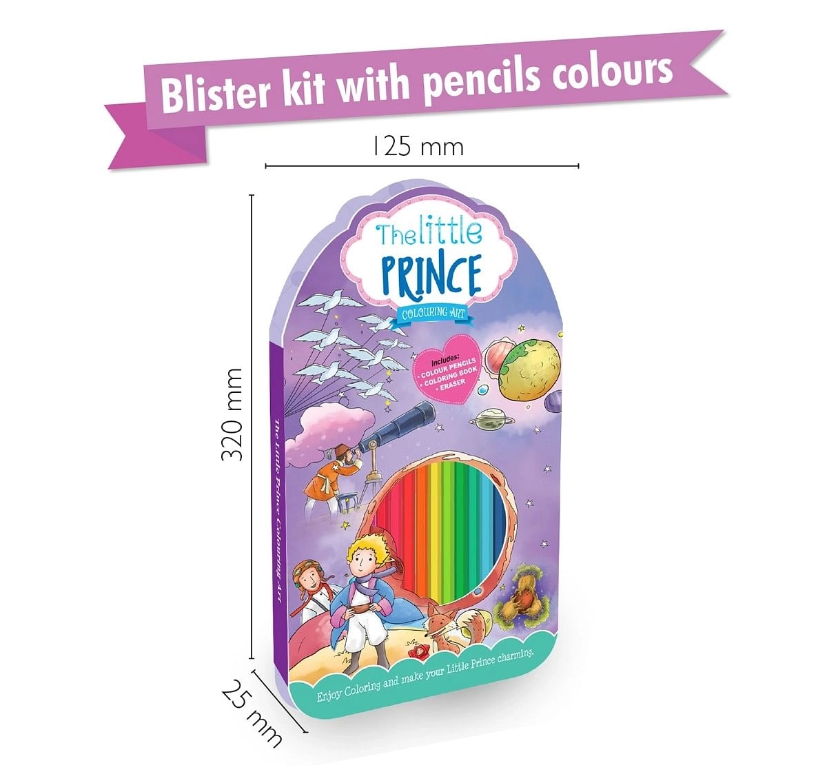 Hellofriend Books The Little Prince Colouring Art Kit soft cover book Multicolor 4Y+