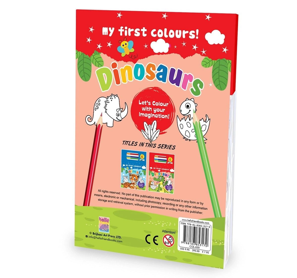 Hellofriend Books My Bumper Dinosaur Colouring Book for kids Multicolor 4Y+