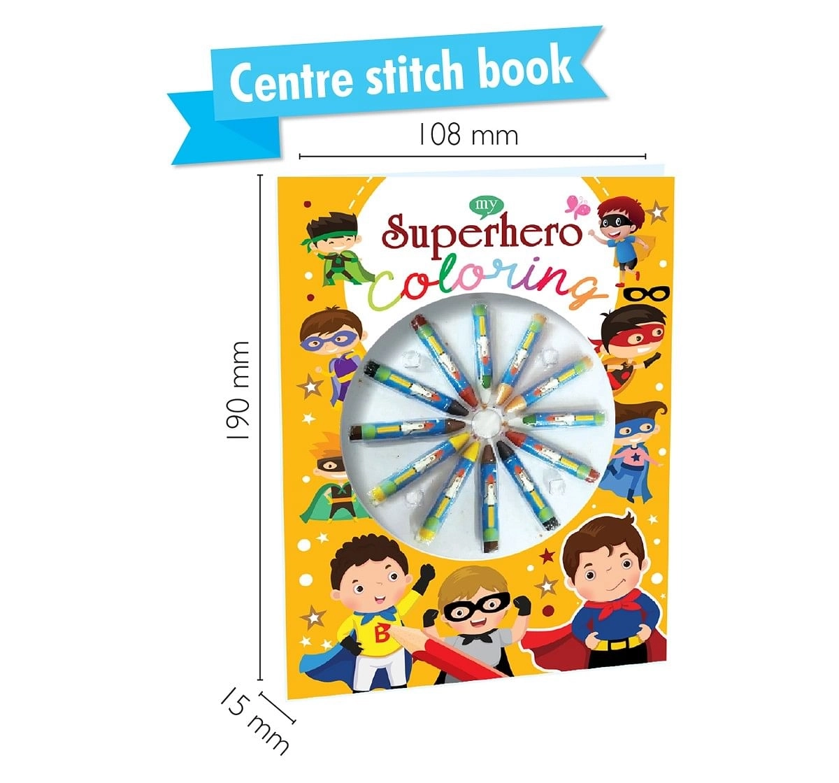 Hellofriend Books Superhero Colouring Book for kids Multicolor 4Y+