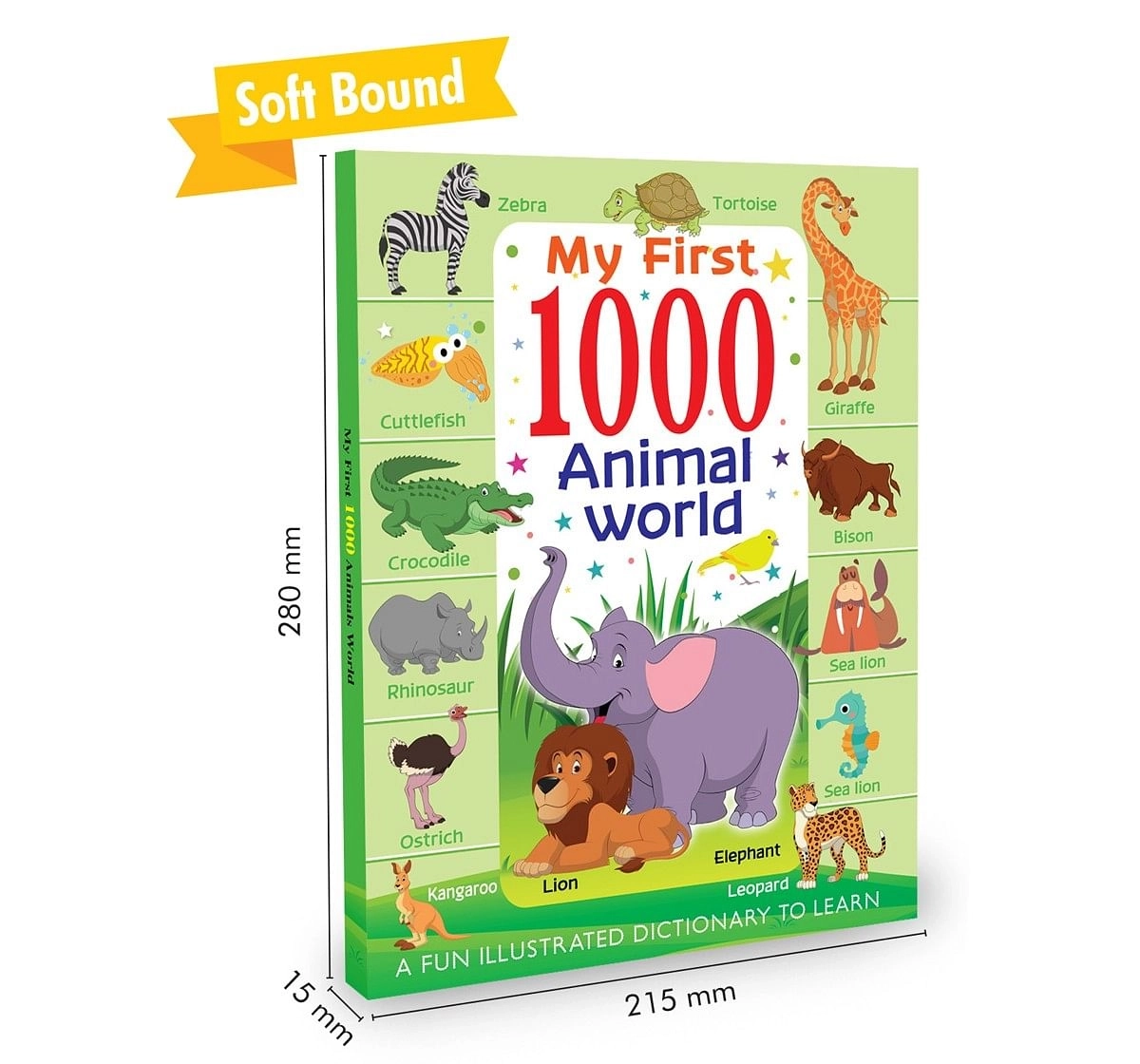 Hellofriend Books My First 1000 words Animals Hard Cover Book Multicolor 5Y+