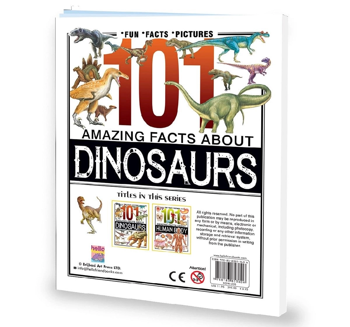 Hellofriend Books 101 facts Dinosaurs Knowledge Encyclopedia Soft Cover Multicolor 5Y+