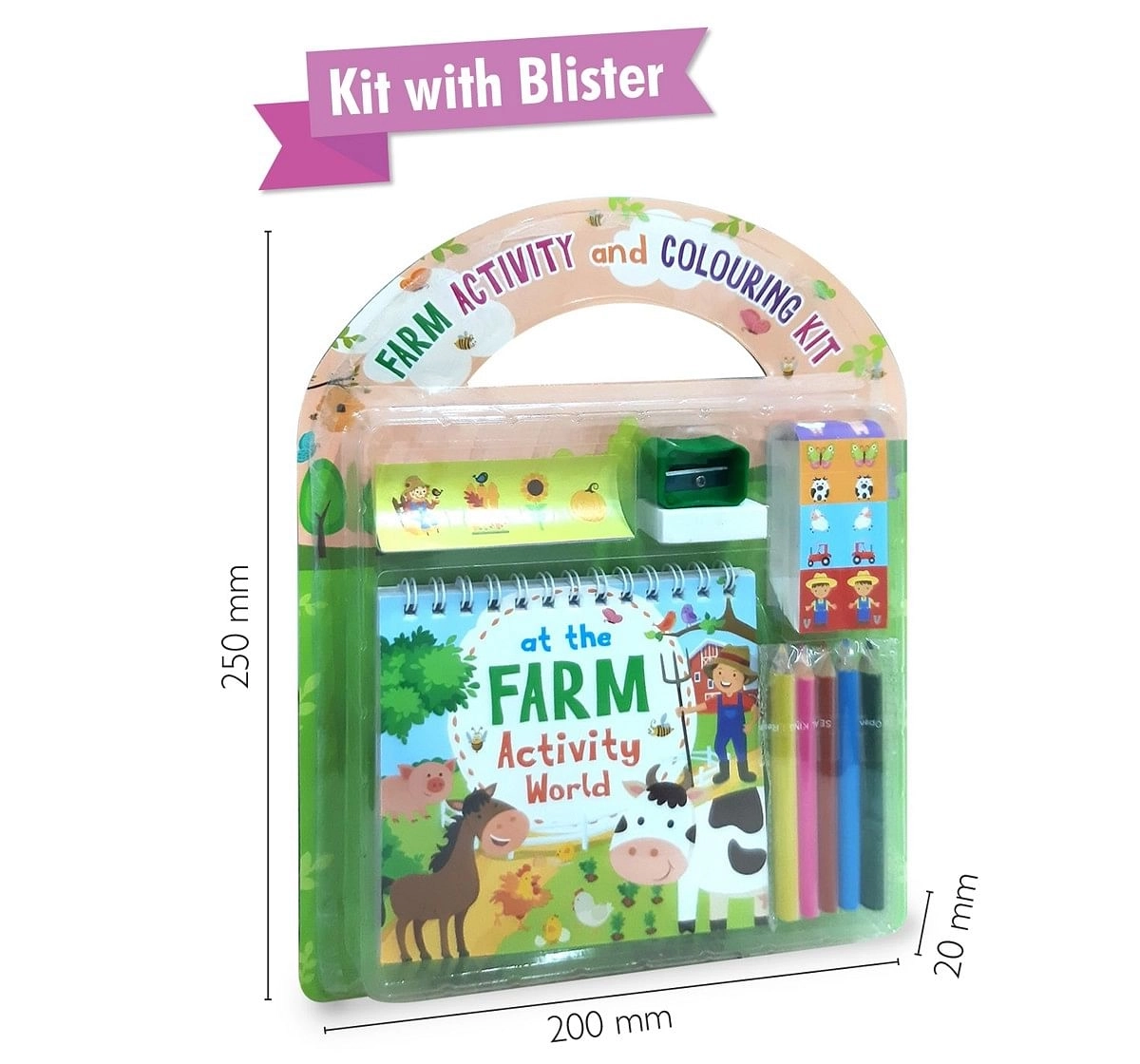 Hellofriend Books Farm Activity and Colouring Kit Hard Cover Multicolor 4Y+