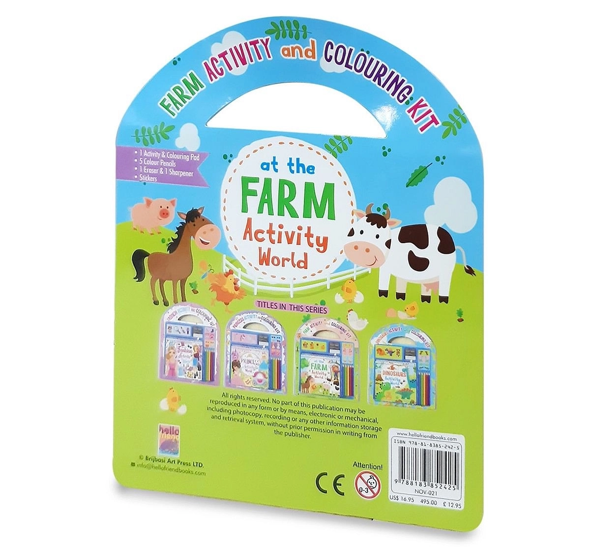 Hellofriend Books Farm Activity and Colouring Kit Hard Cover Multicolor 4Y+