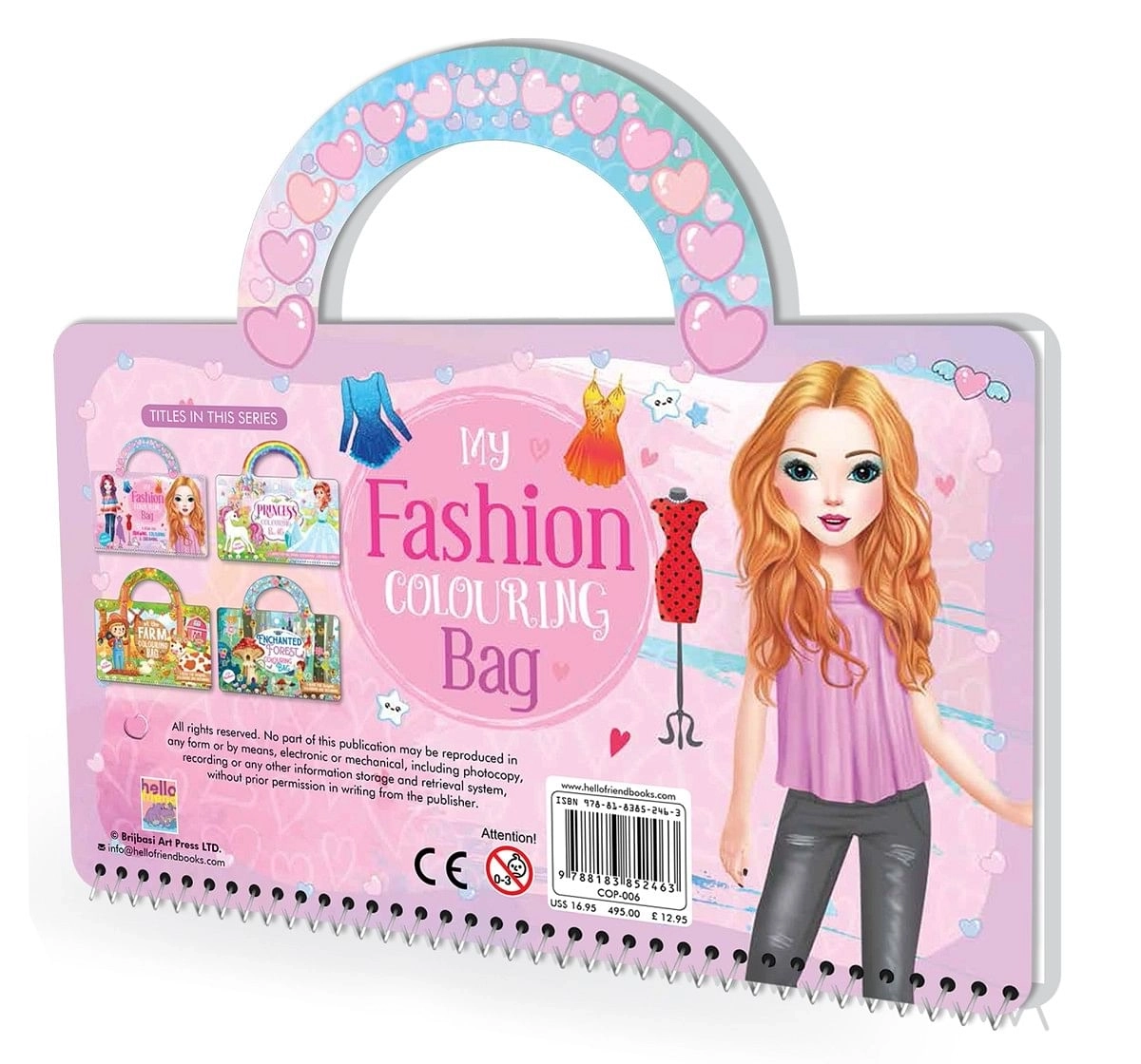 Hellofriend Books My Handle Fashion Colouring Bag Soft Cover Multicolor 4Y+