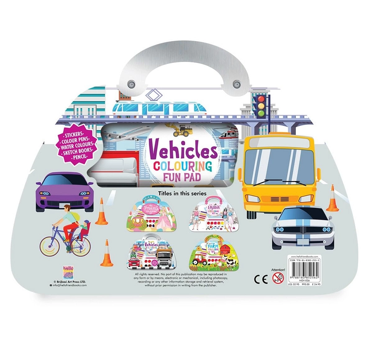 Hellofriend Books Vehicle Colouring Kit Hard Cover Folder Multicolor 4Y+