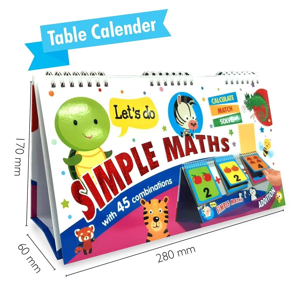 Hellofriend Books Simple Math Fun Calender Hard Cover Multicolor 3Y+