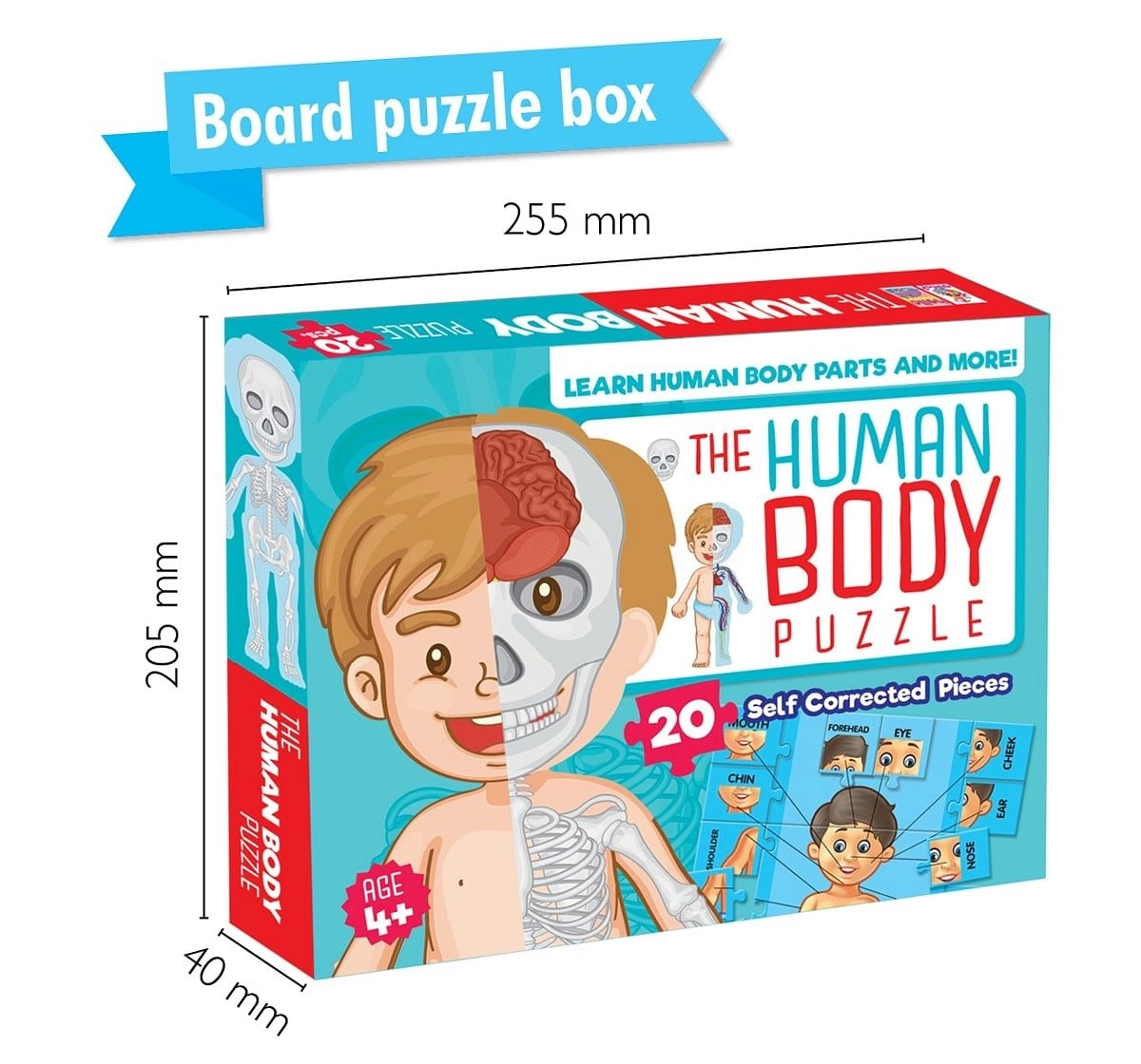 Hellofriend Books Human Body Puzzle Hard Cover Box Multicolor 4Y+