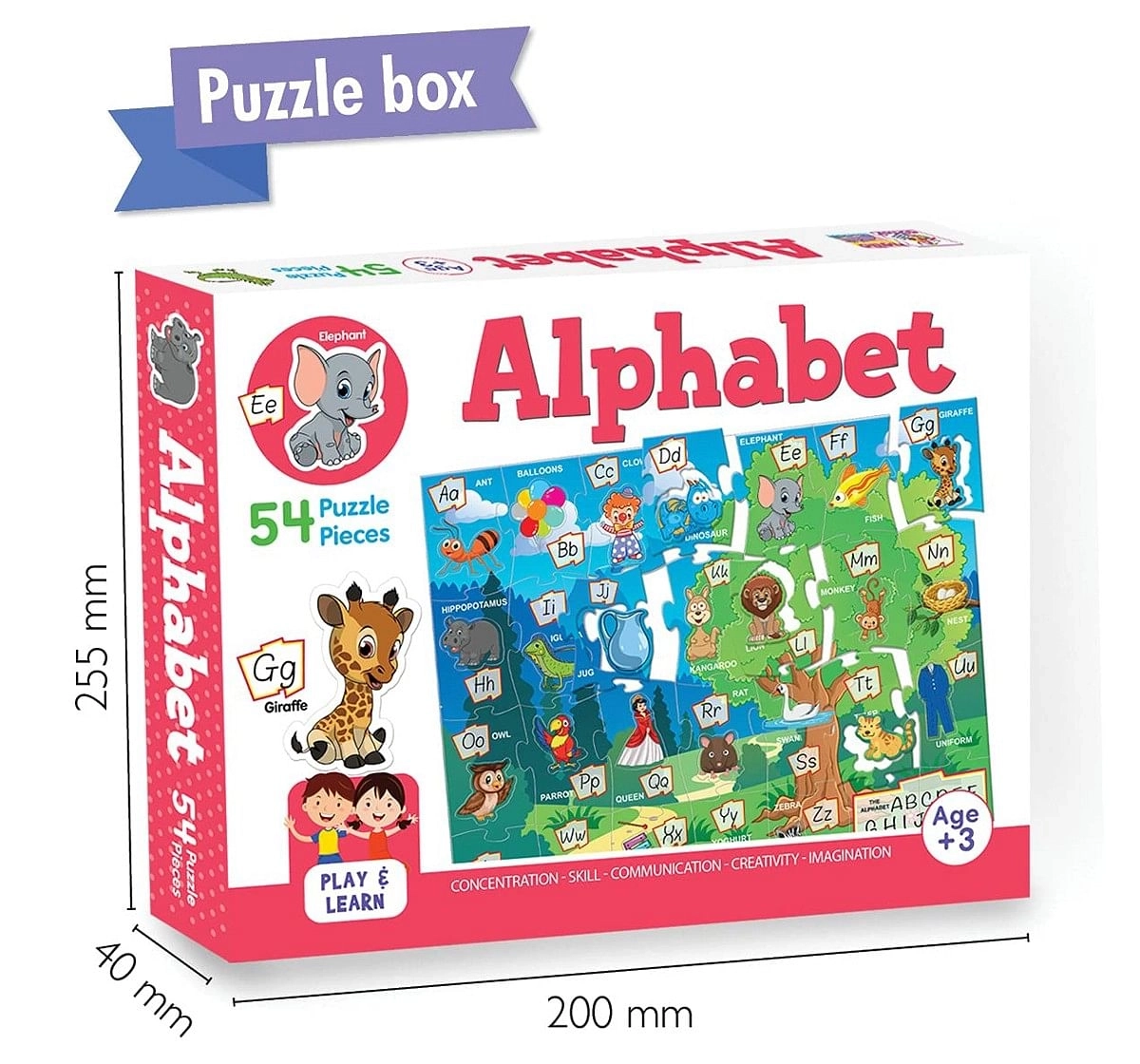 Hellofriend Books Alphabet Puzzle Box Hard Cover Box Multicolor 4Y+