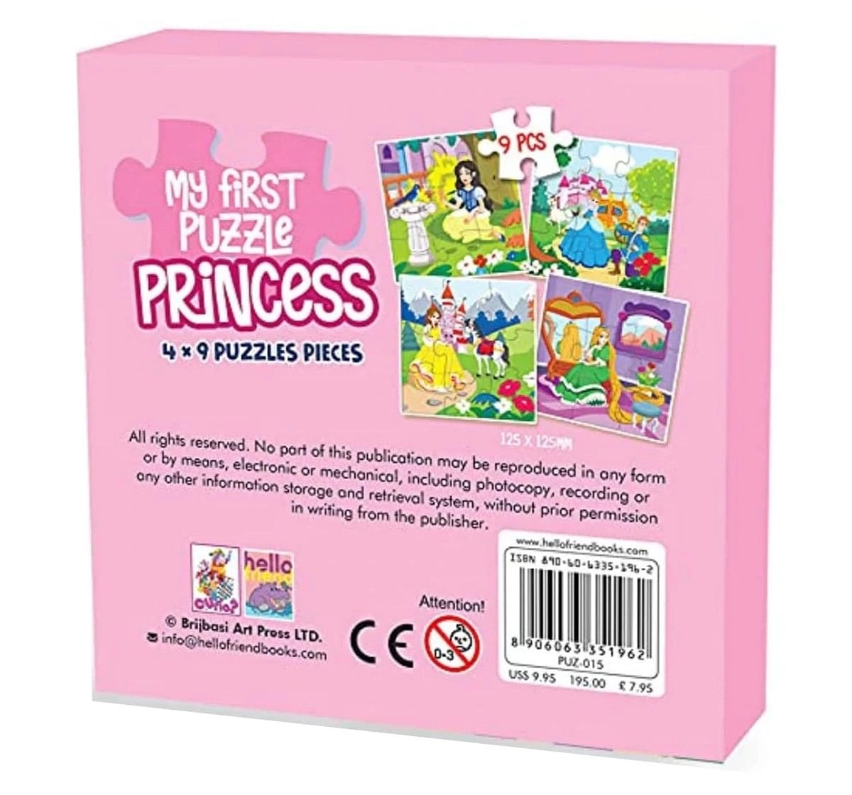 Hellofriend Books My First Puzzle Princess Hard Cover Box Multicolor 5Y+