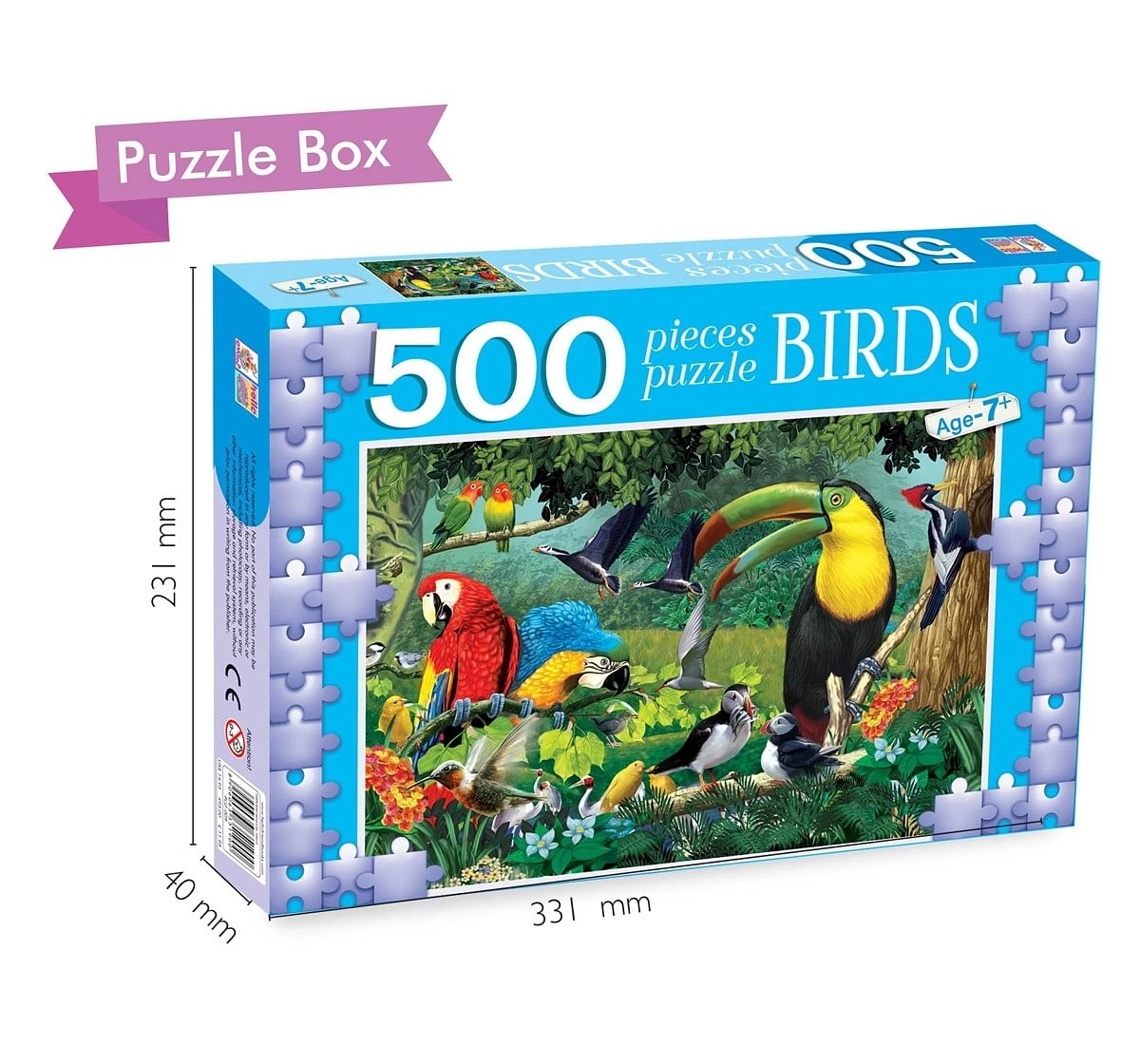 Hellofriend Books 500 Pieces Birds Puzzle Hard Cover Box Multicolor 5Y+