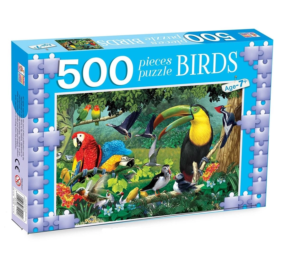 Hellofriend Books 500 Pieces Birds Puzzle Hard Cover Box Multicolor 5Y+