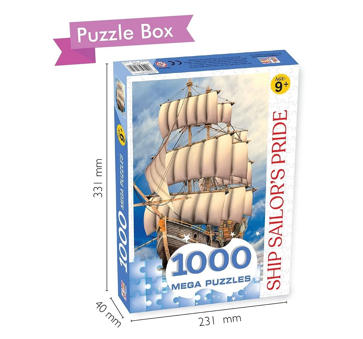 Hellofriend Books 1000 Pieces ShipSailor's Pride Puzzle Box Hard Cover Box Multicolor 5Y+