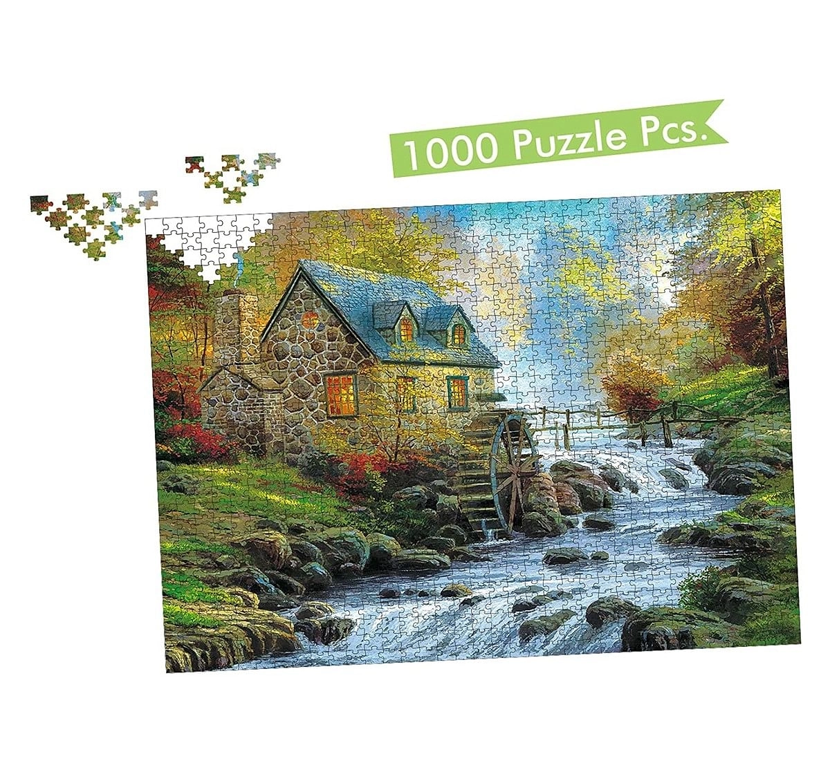 Hellofriend Books 1000 Pieces Nature Scene Puzzle Box Hard Cover Box Multicolor 5Y+