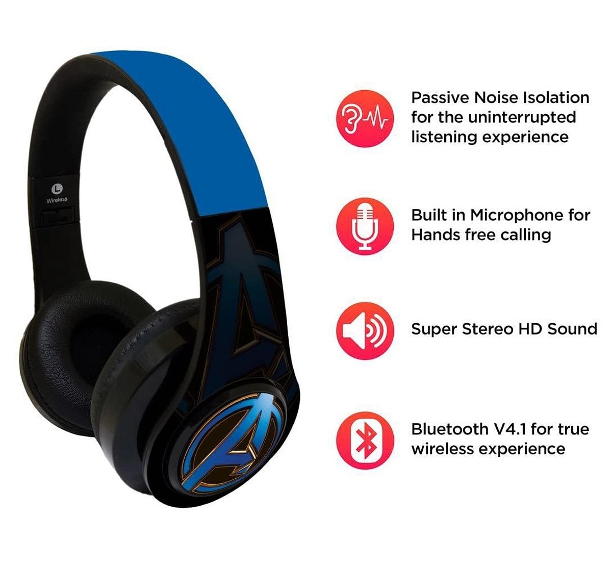 Macmerise Endgame Logo Blue Headphones Multicolor 12Y+