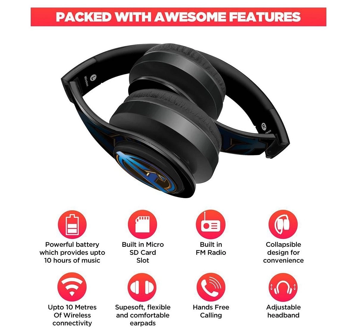Macmerise Endgame Logo Blue Headphones Multicolor 12Y+