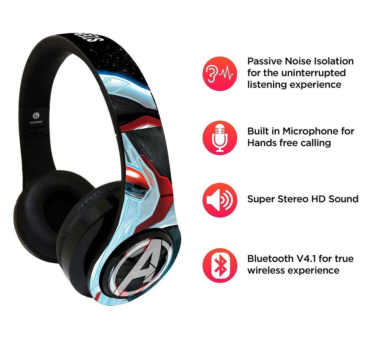 Macmerise Step Set Go Avengers Headphones Multicolor 12Y+