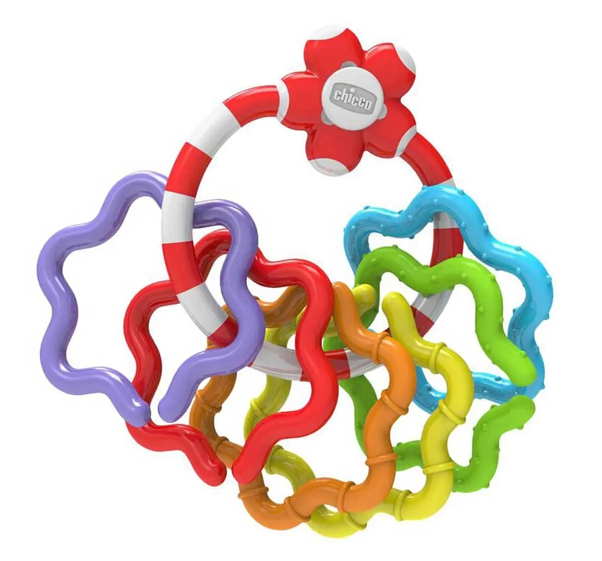 Chicco Easy Grasp Ring Rattle for Kids 3M+, Multicolour