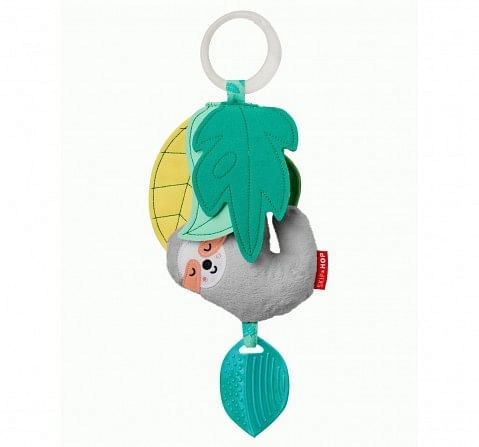 Skip Hop Tropical paradise sloth jitter toy sloth Plastic teether Grey 0M+