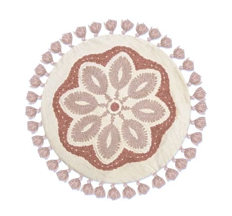 Crane Baby Parker Collection Mandala Nursery Decorative Pillow6Y+ Pink