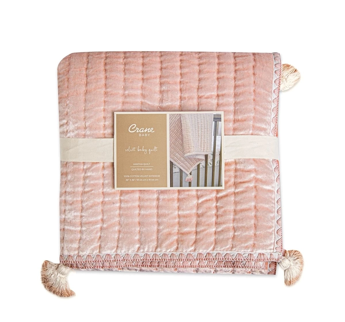 Crane Baby Parker Collection Quilted Blanket0Y+ Pink