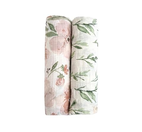 Crane Baby Parker Collection Muslin Swaddle Set 0Y+ Pink