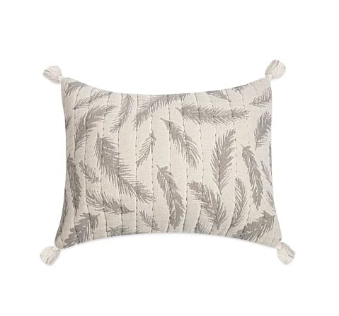 Crane Baby Jacquard Feather Nursery Decorative Pillow6Y+ Grey