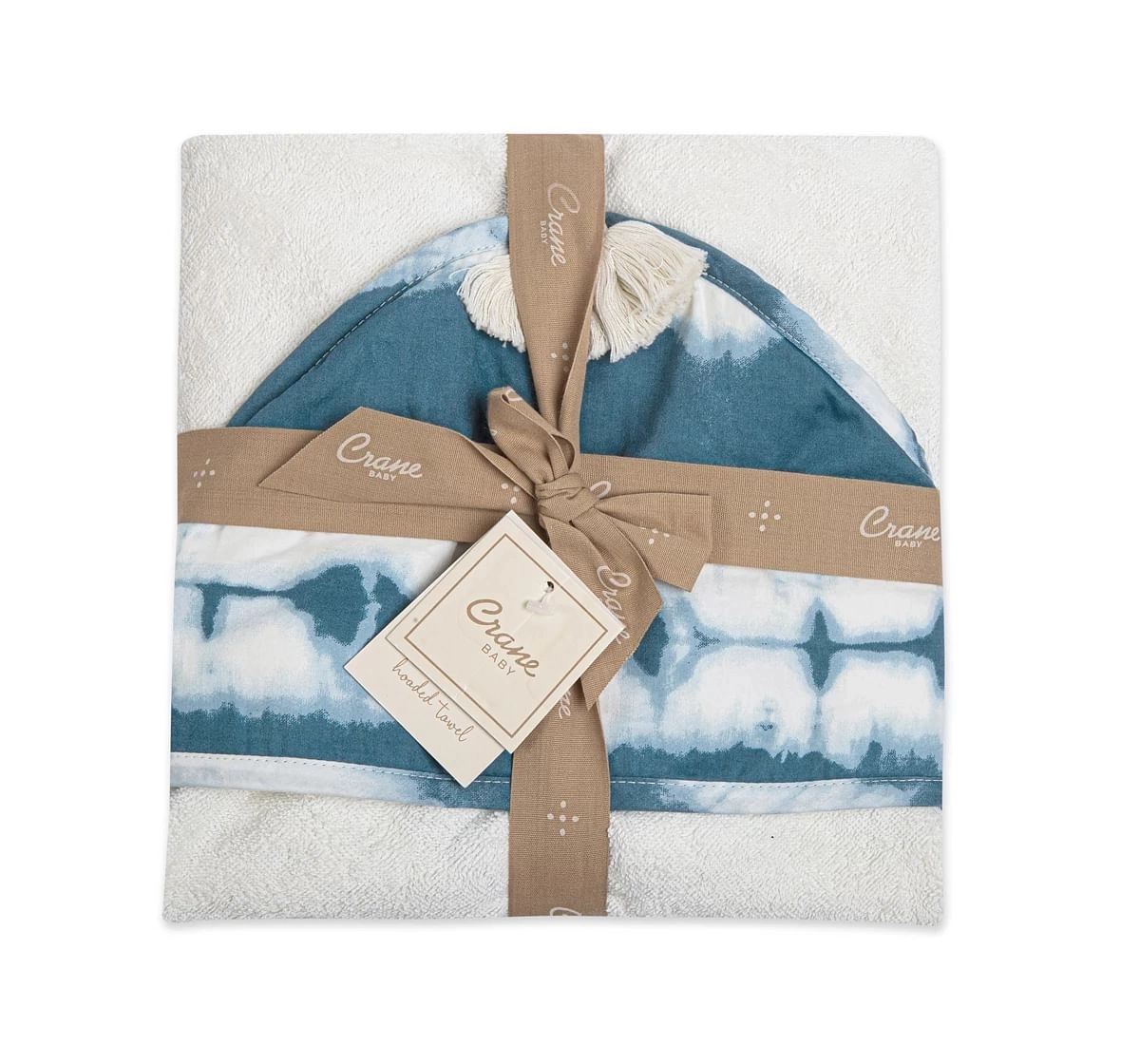 Crane Baby Caspian Collection Hooded Towel 0Y+ Blue