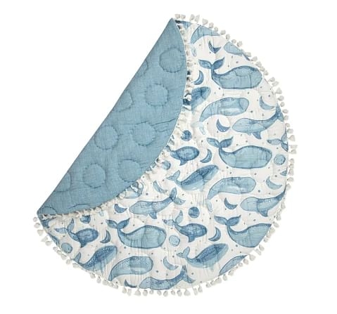 Crane Baby Caspian Collection Quilted Playmat0Y+ Blue