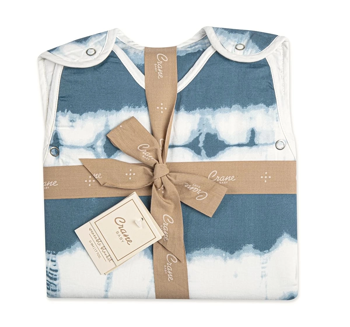 Crane Baby Caspian Collection Cotton Wearable Blanket Tie Dye0Y+Blue