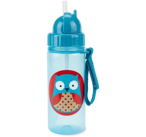 Skip Hop Zoo Straw Bottle Owl 18M+, Multicolour