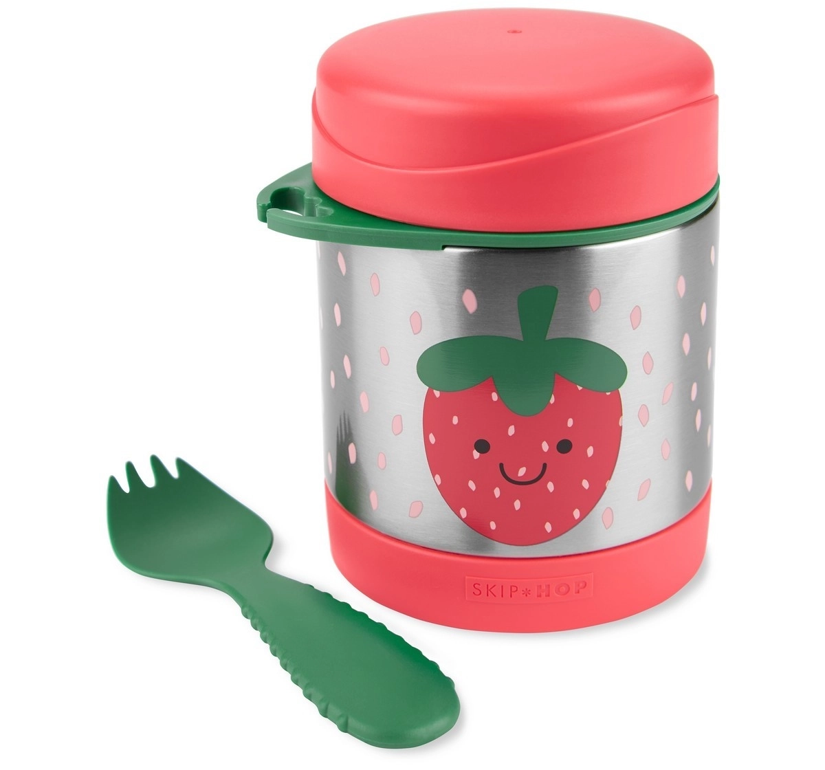 Skip Hop Spark Style Food Jar Strawberry 3Y+, Multicolour