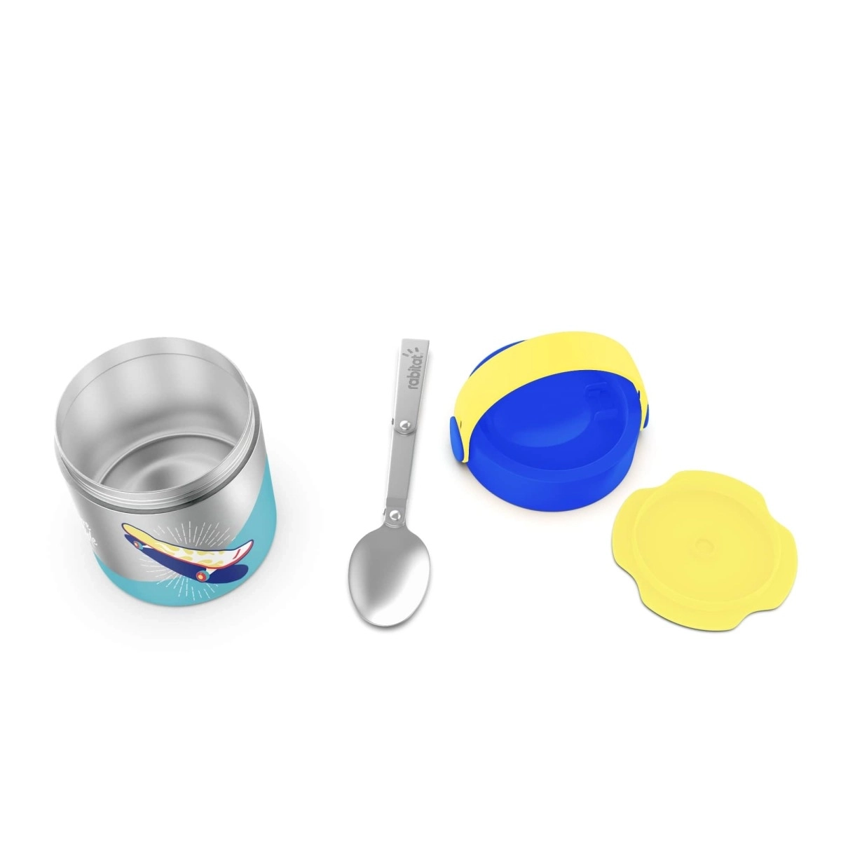 Rabitat Mealmate Lunch Flask With Folding Spoon 418 Ml - Spunky