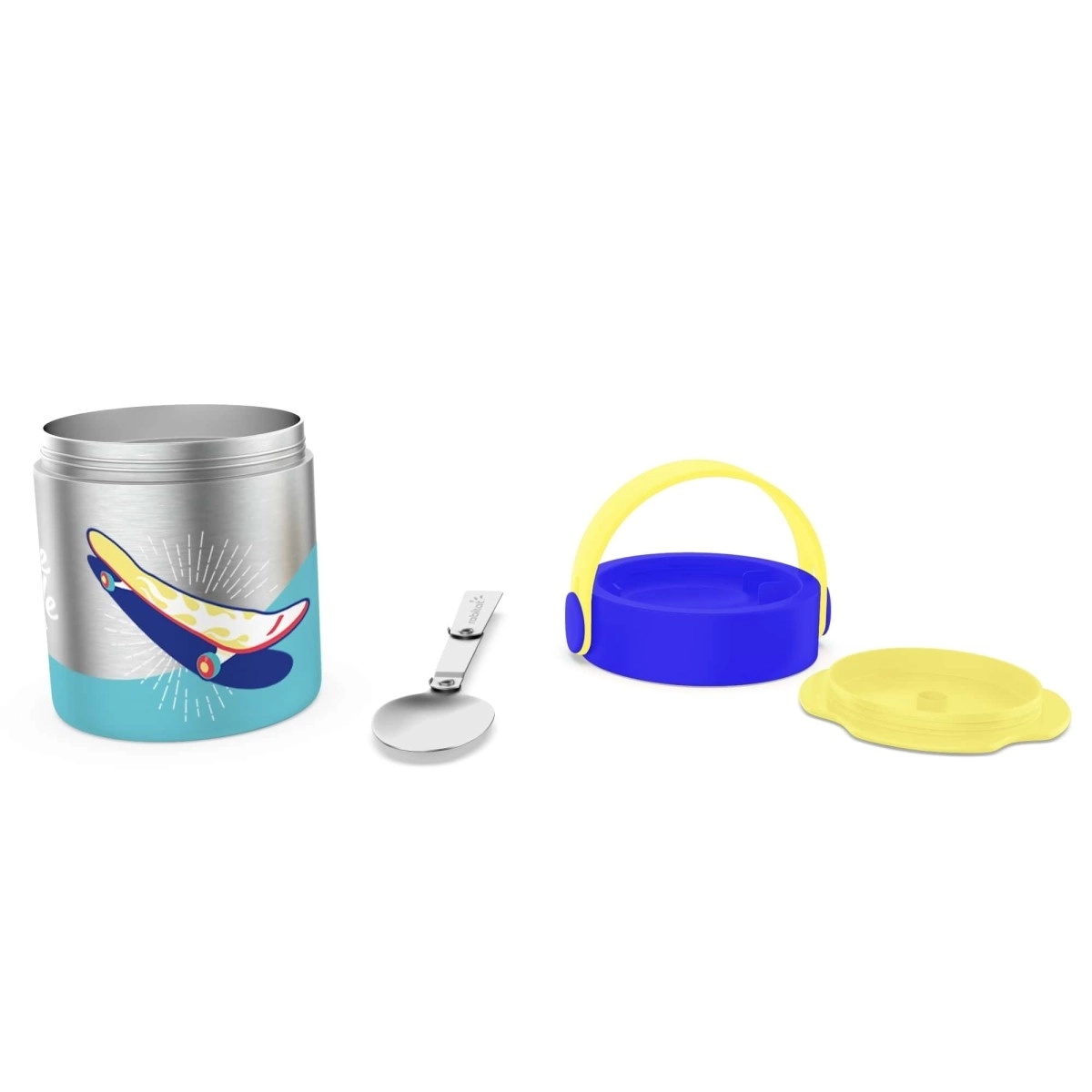 Rabitat Mealmate Lunch Flask With Folding Spoon 418 Ml - Spunky