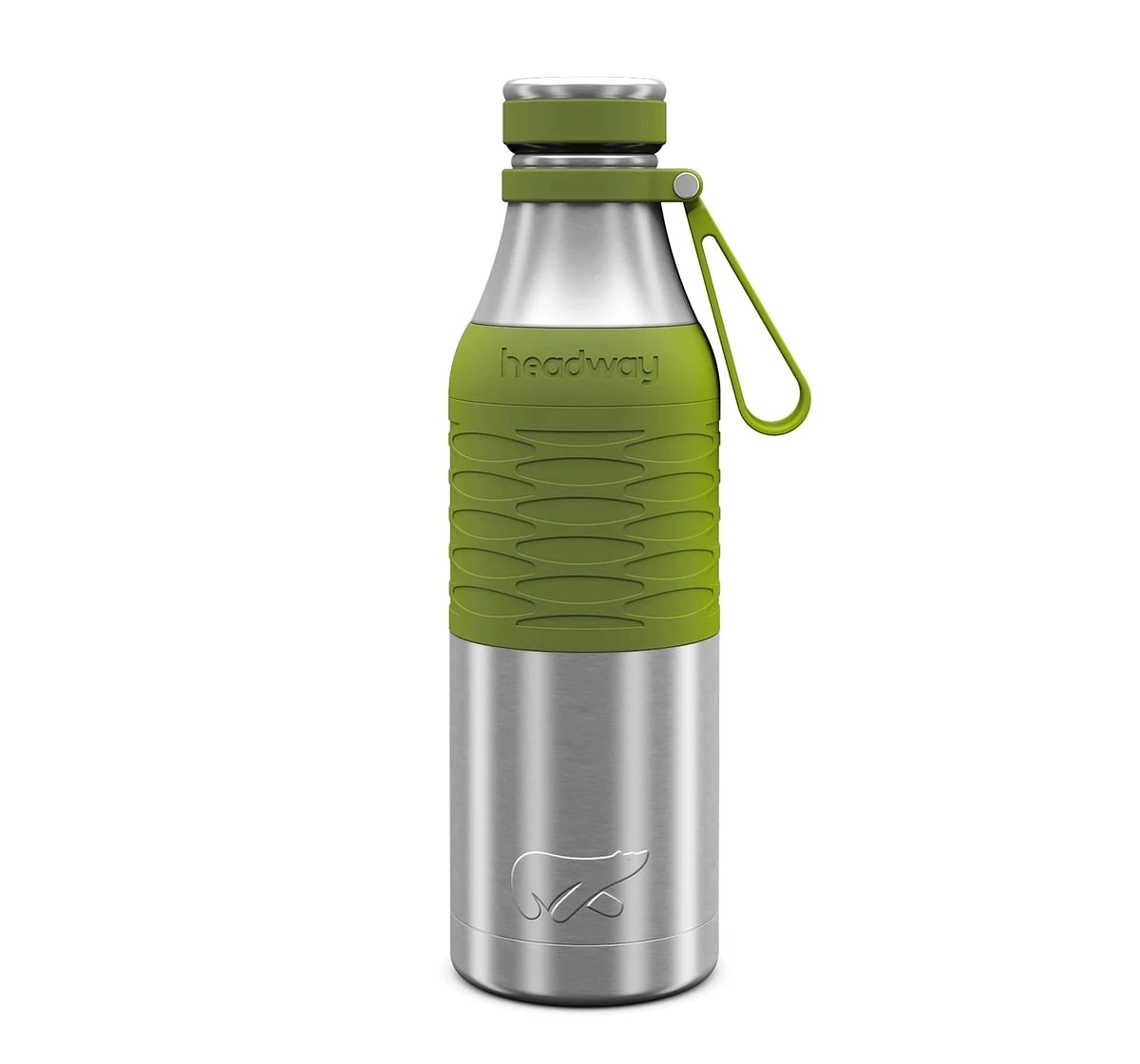 Headway Burell Classic Bottle 600ml Triple Layered Insulation for kids 10Y+, Green