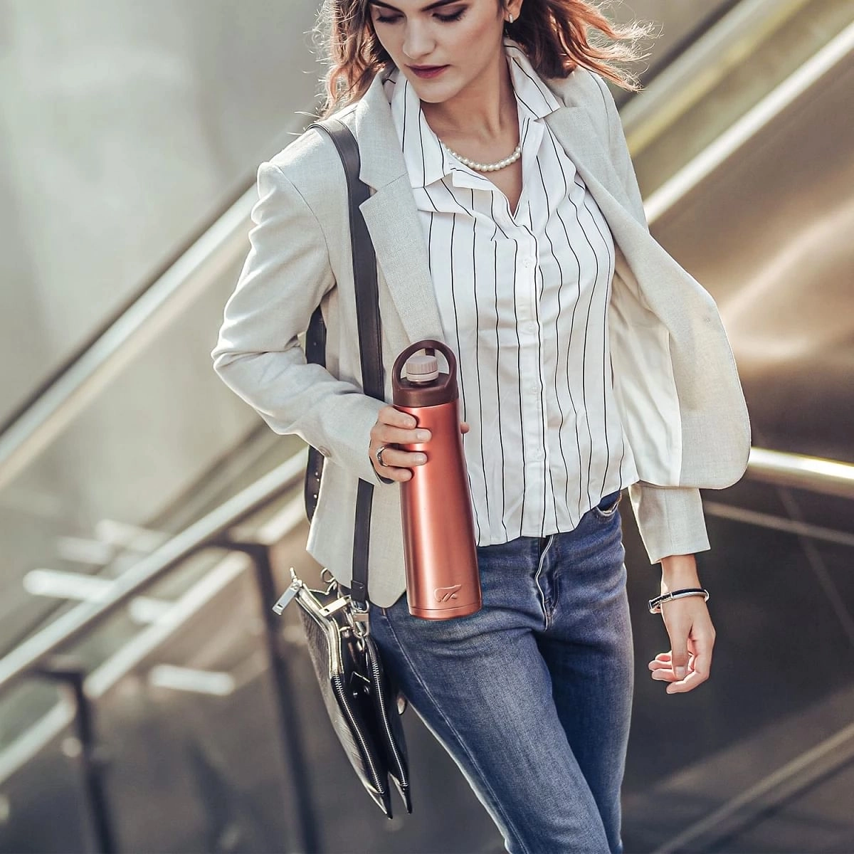 Headway Hyde Vacuum Insulated Stainless Steel Bottle Copper 750 ML Copper 10Y+