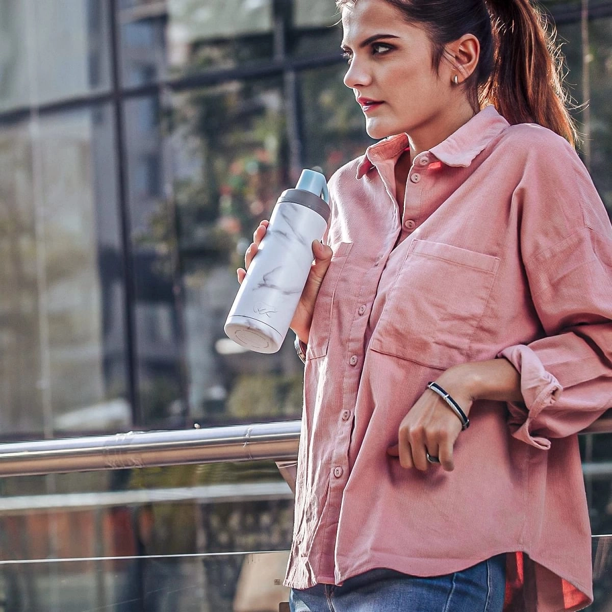 Headway Minsk Vacuum Insulated Stainless Steel Bottle Marble 550 ML Marble 10Y+