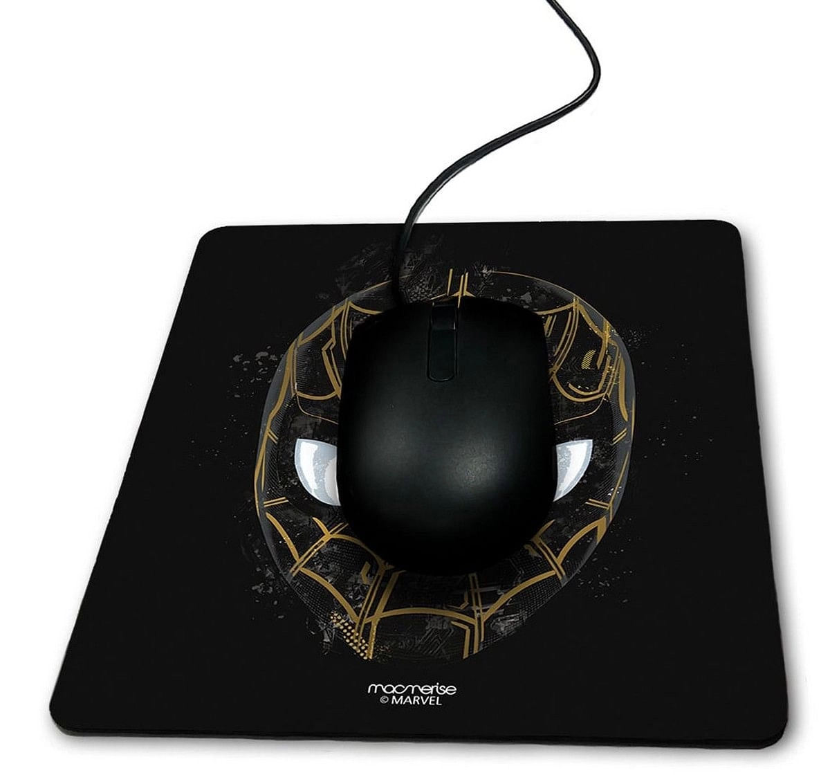 Macmerise Spidey Black and Gold Mouse Pad Multicolor 12Y+