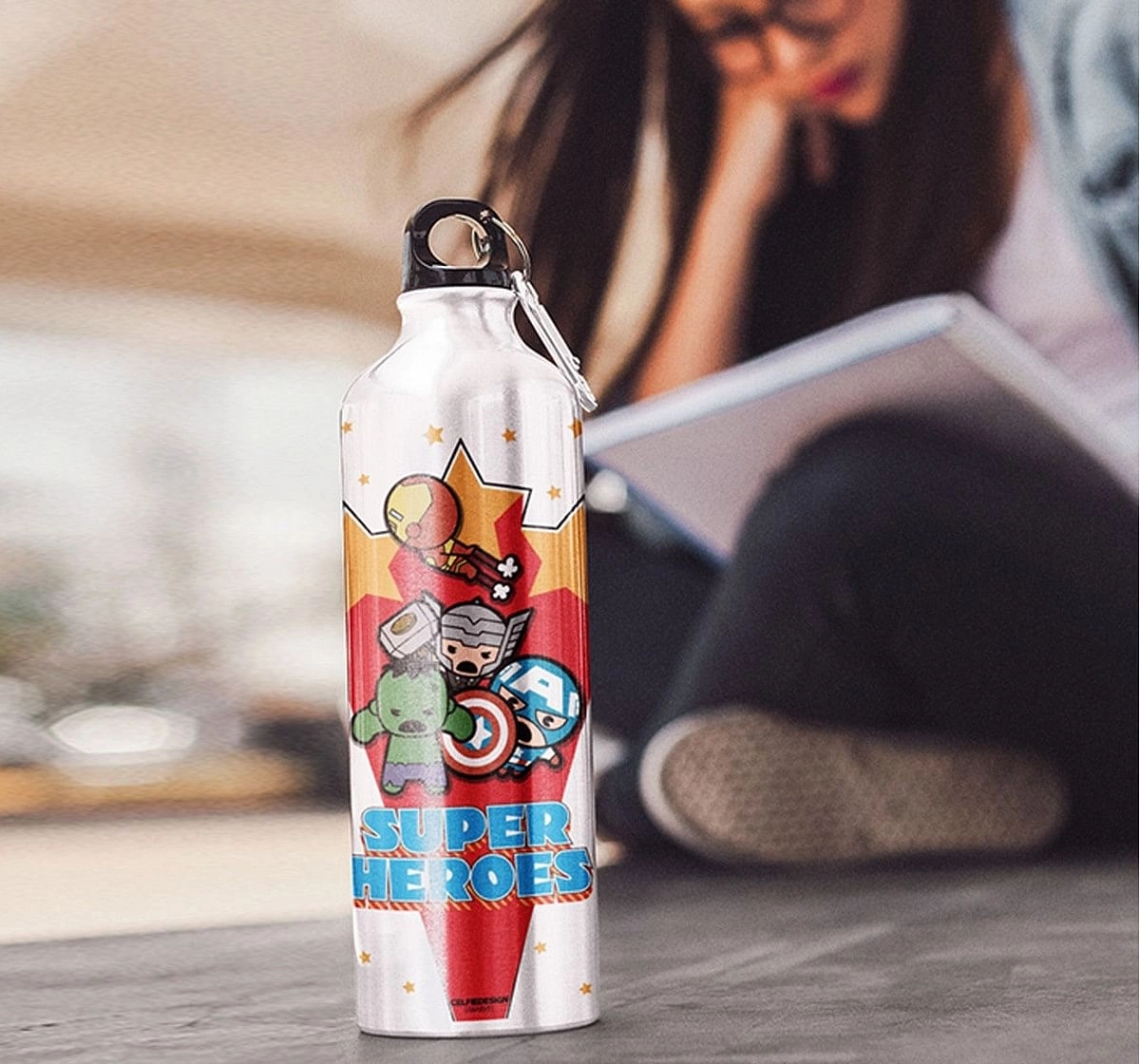 Celfiedesign First Avengers Kawaii Sipper Bottles Multicolor 12Y+