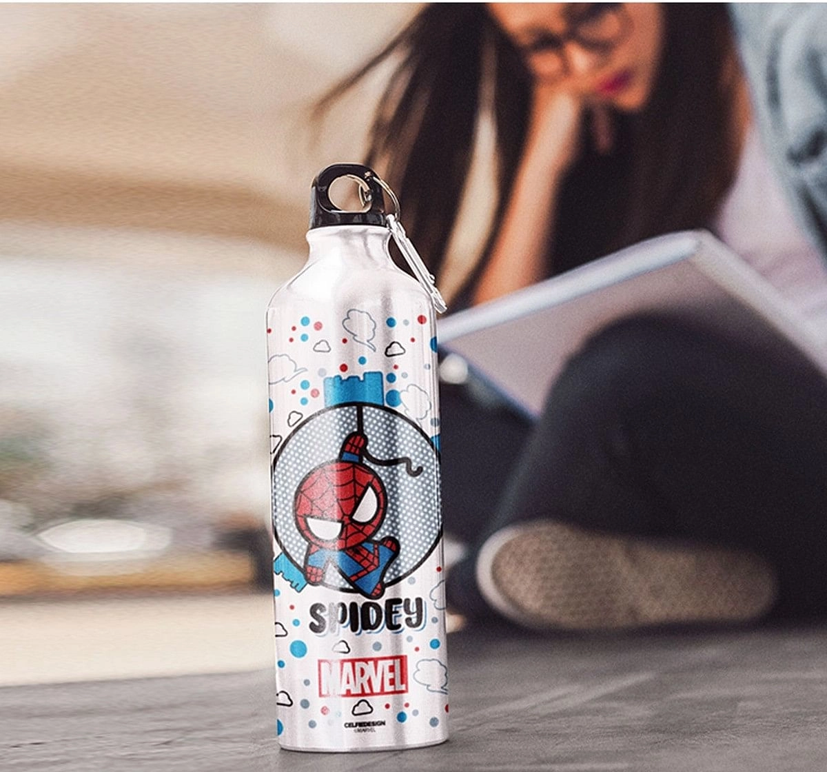 Celfiedesign Spiderman Kawaii Sipper Bottles Multicolor 12Y+