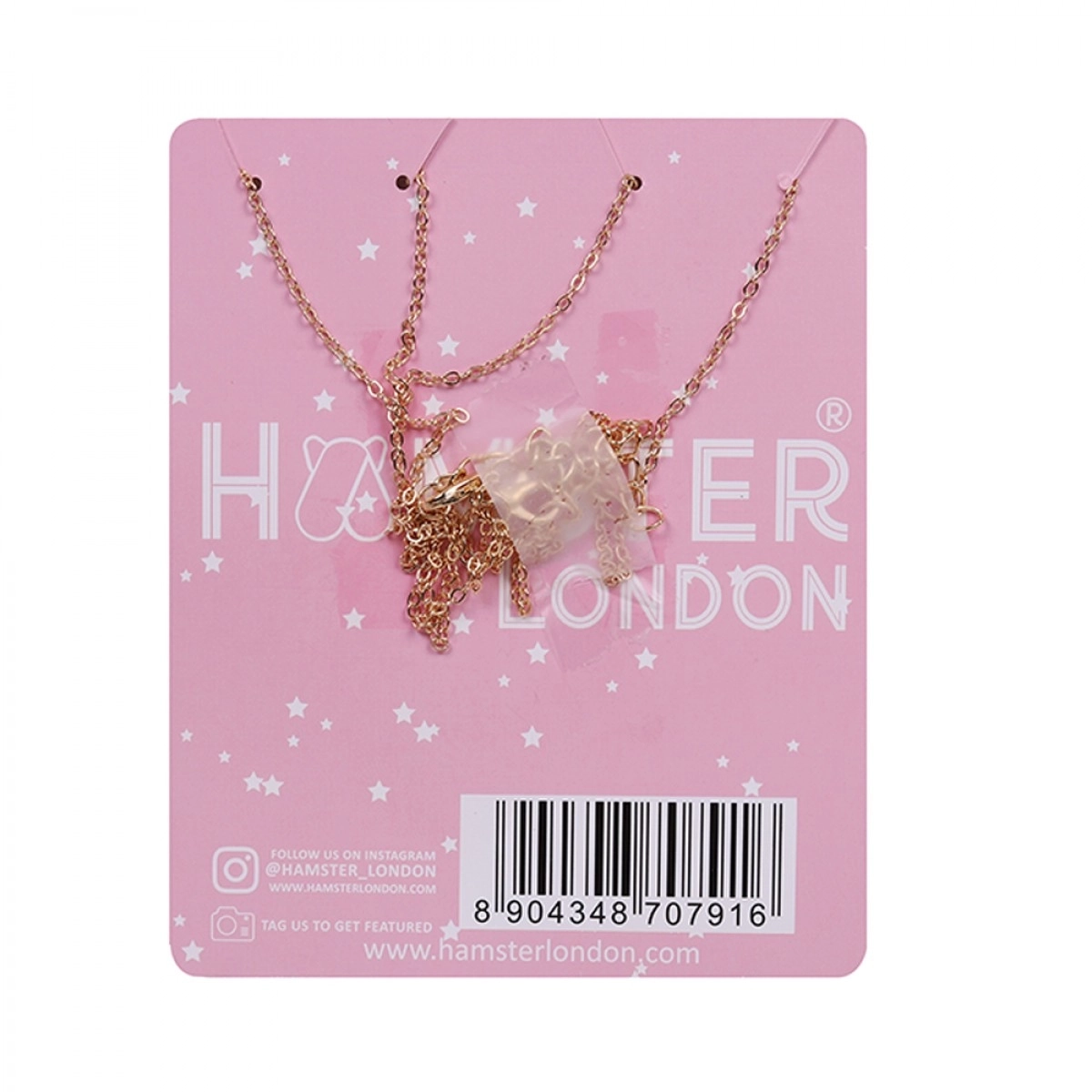Hamster London Rainbow Necklack Pink 18M+