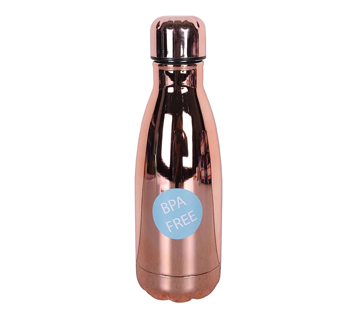 Stainless Steel Insulated Water Bottle by Hamster London for Kids, Rose Gold, Non-Toxic, BPA Free, 350ml, 5Y+