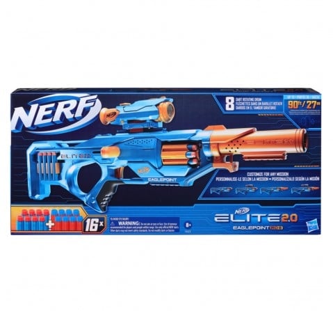  Nerf Disruptor Elite Blaster - 6-Dart Rotating Drum, Slam Fire,  Includes 6 Official Nerf Elite Darts - for Kids, Teens, Adults, (  Exclusive) : Toys & Games