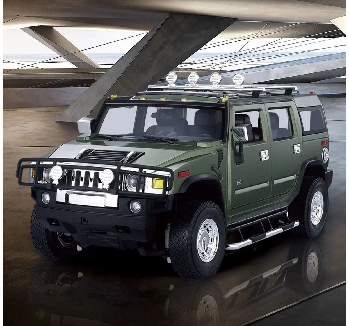Playzu Hummer Army 1:24 Kids Remote Control Car 6Y+, Green