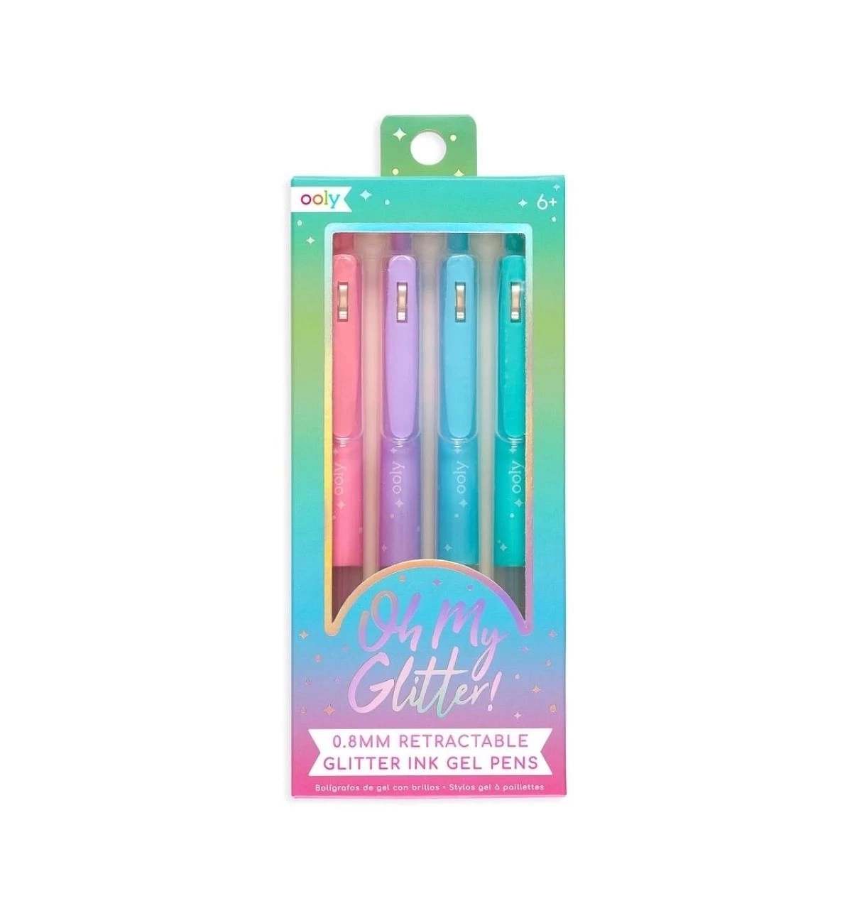 OOLY Oh My Glitter, Gel Pens For Kids & Students, Set of 4, Multicolour 6Y+