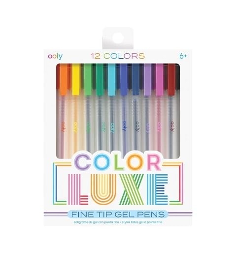 OOLY Color Luxe Colored Gel Pens Set of 12 colourful 6Y+
