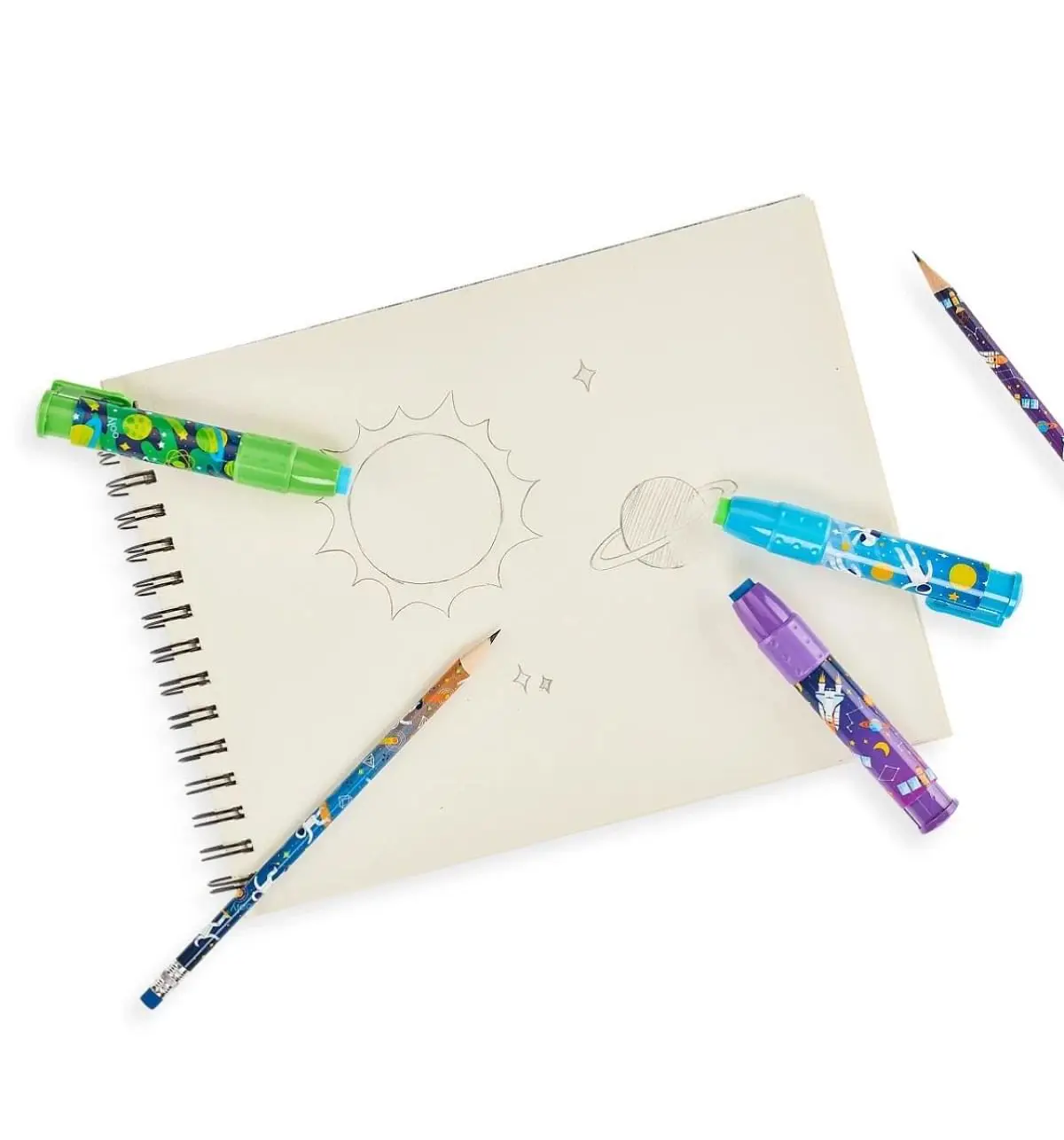 OOLY Clickit Erasers: Astronaut, Erasers for Art, School, and Office Use, Classroom Set, Multicolour, 6Y+