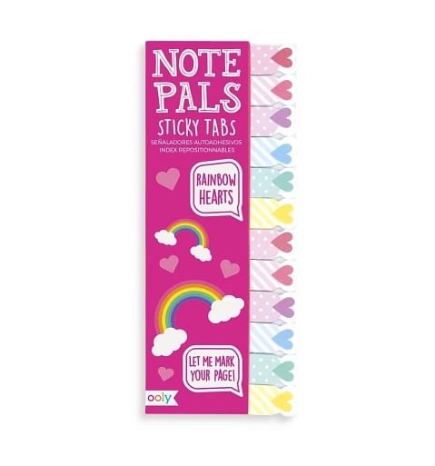 OOLY Note pals sticky tabs Rainbow Hearts Pink 6Y+
