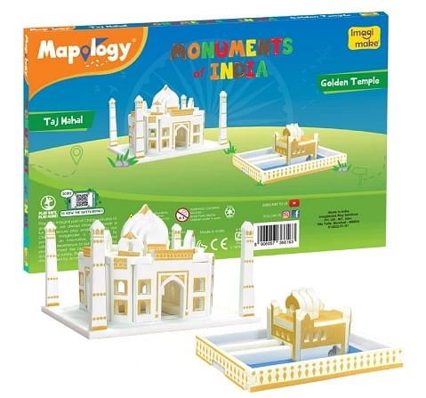 Mapology Taj Mahal And Golden Temple Puzzles For Kids Multicolour 5Y+