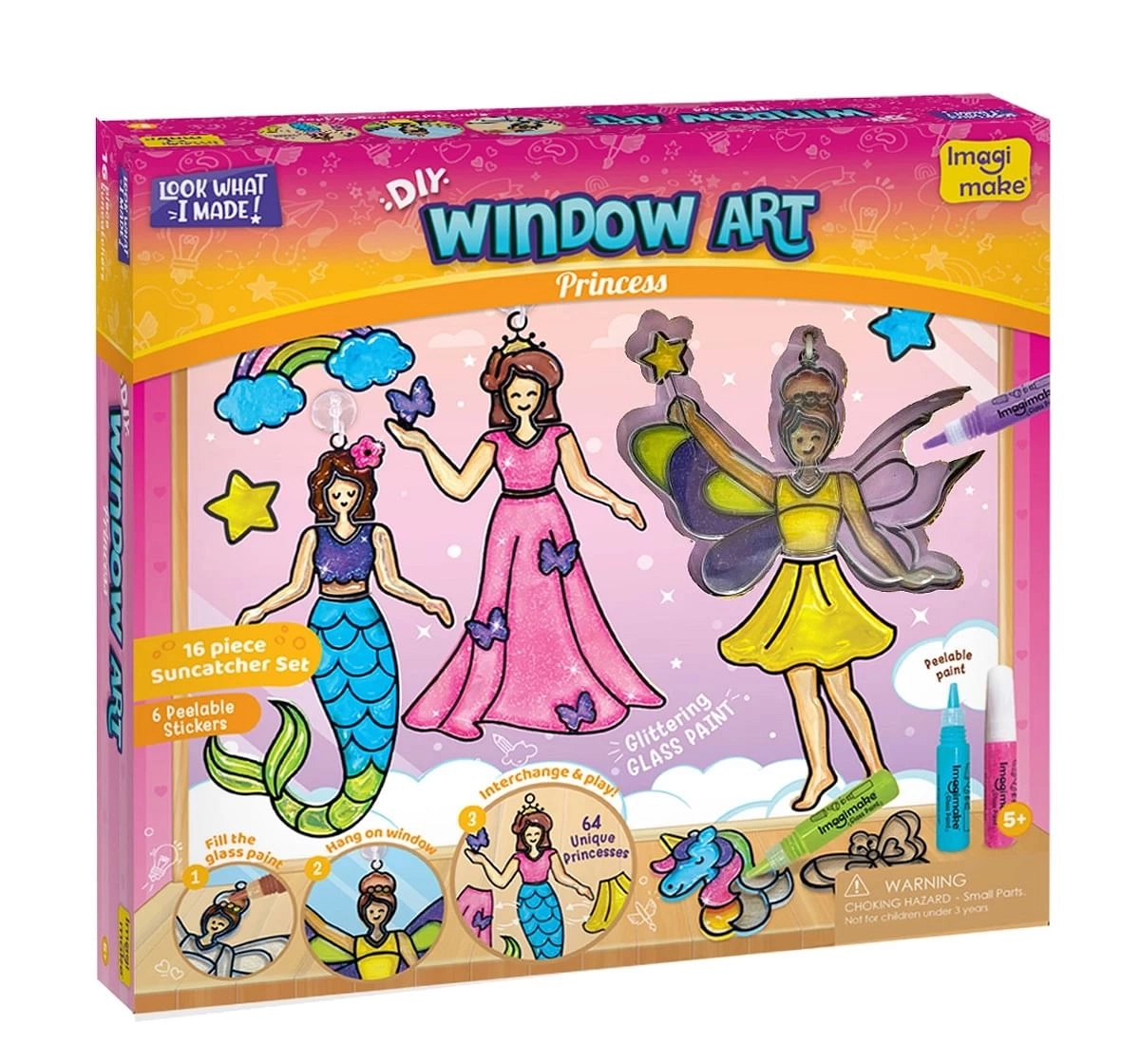 Imagimake Window Art Unicorn, Glass Painting Kit