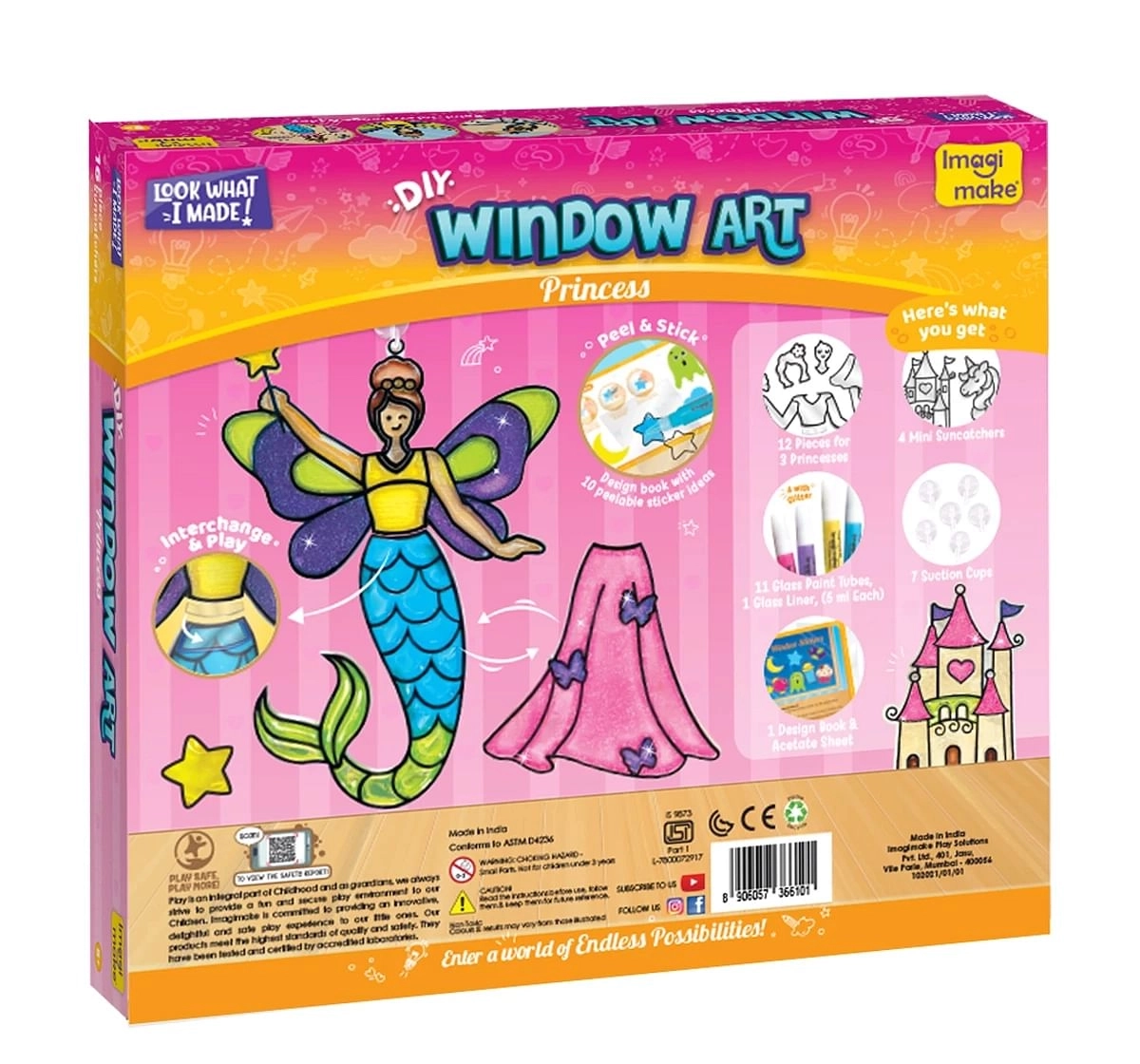 Imagimake Window Art for Kids - Arts and crafts for Kids Ages 6-8